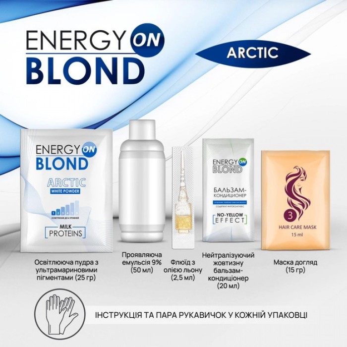 Освітлювач для волосся ACME Energy Blond Artic з флюїдом (009534) - 
